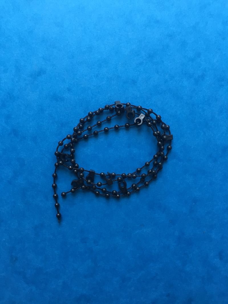 uk-blindparts BLACK VERTICAL BLIND LINK BEAD CHAIN 3.5" (89MM) 100 LINKS