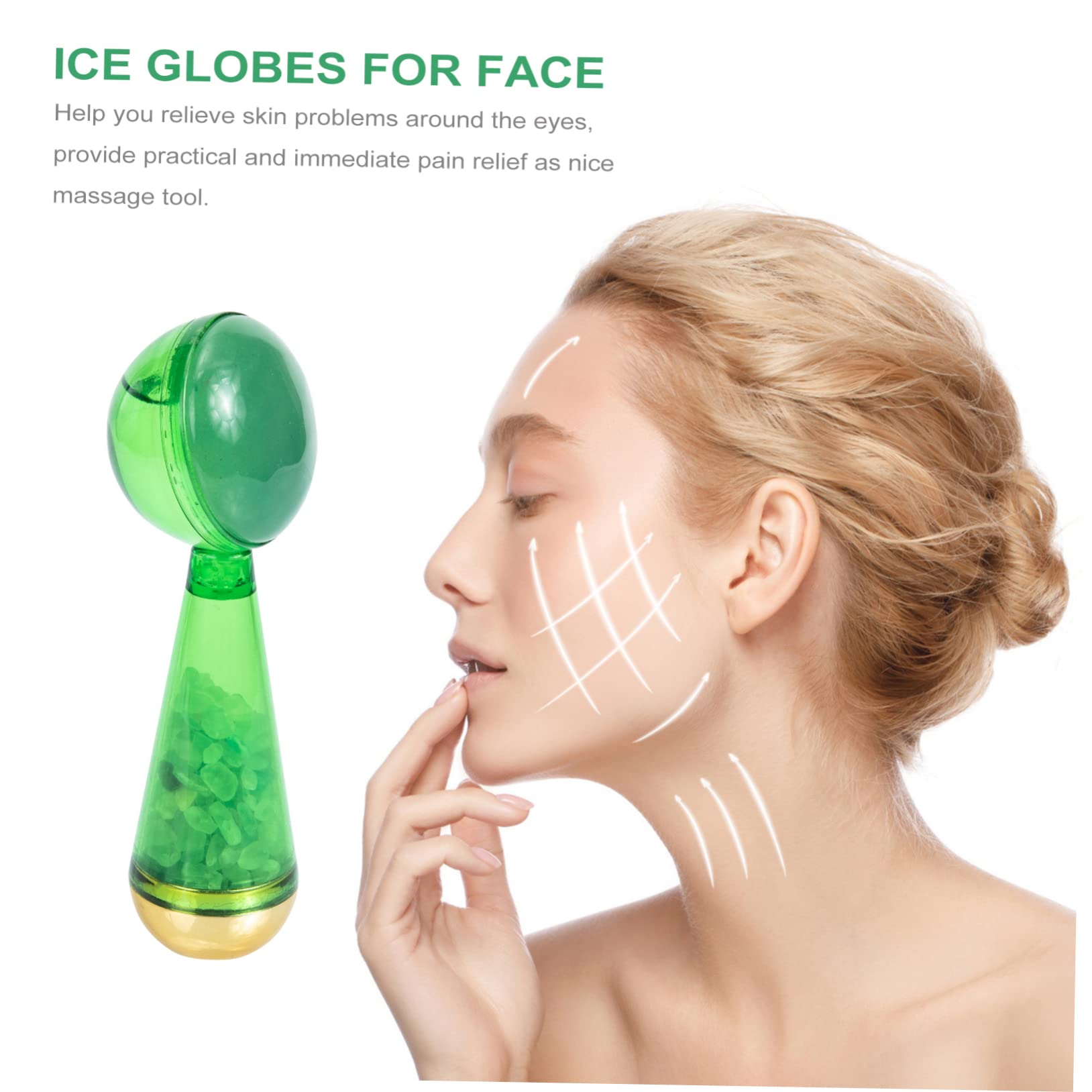 WOONEKY Jade Gesichtsroller zur Kühlung und Entspannung für Zuhause und Reisen