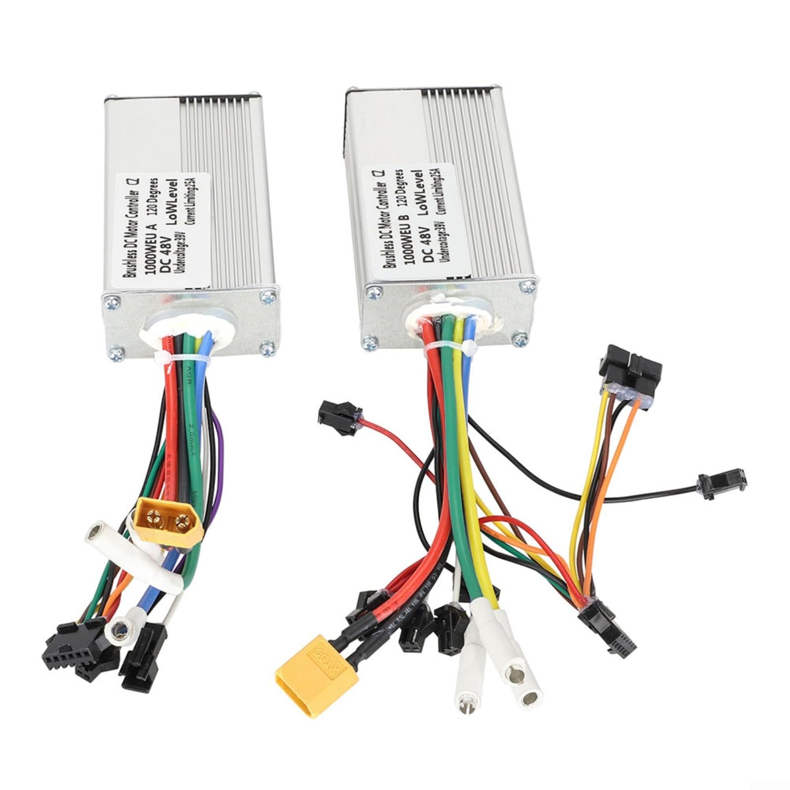 Paquete de 2 controladores de scooter eléctrico 48 V 25 A placa base para Kugoo G Boost, aleación de aluminio E-Scooter parte blanco