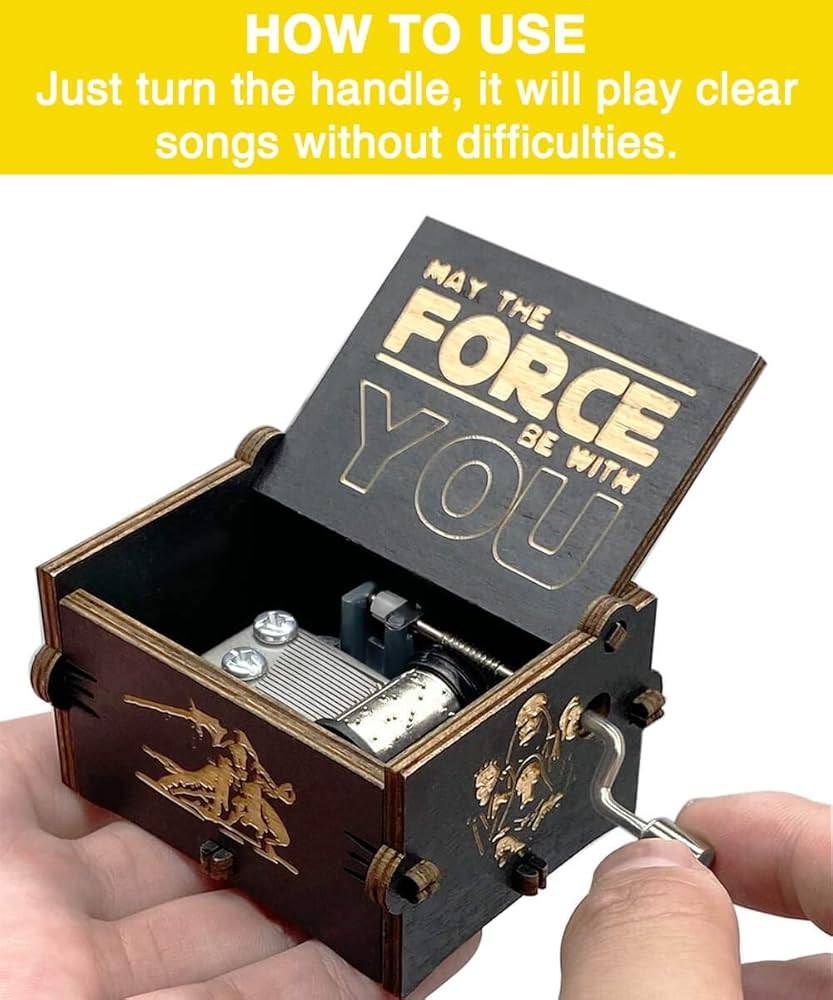 Amazon.com: Music Box, Wooden Hand Crank Unique Musical