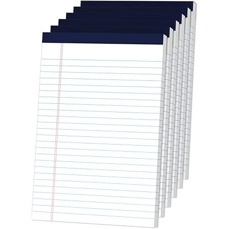 Amazon.com : MuiAng 6 Pack Note Pads 5 x 8 Inch Legal Pads College ...