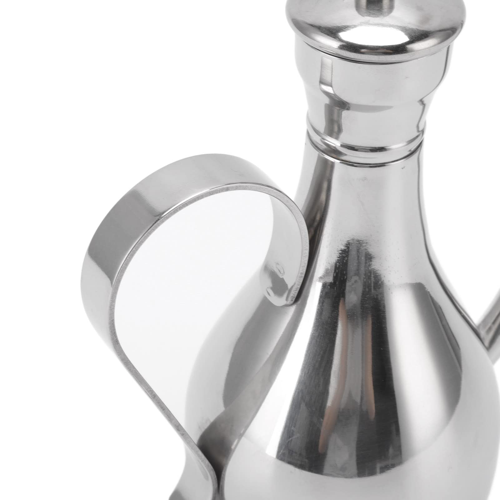 Bottiglia Olio Acciaio Inossidabile, Oliera Antigoccia con Manico Ergonomico 350ml Capacità Ampia Apertura per Condimenti Cucina Domestica Dispenser Salsa Soia Aceto Balsamico