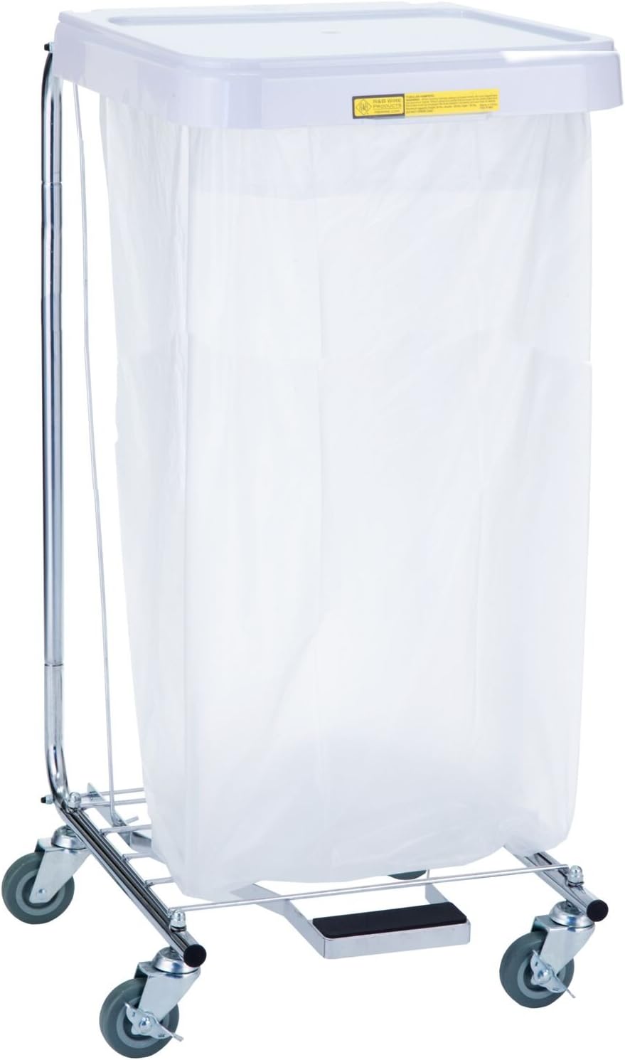 R&B Wire™ 692 Commercial Grade Rolling Healthcare Hamper with Foot Pedal