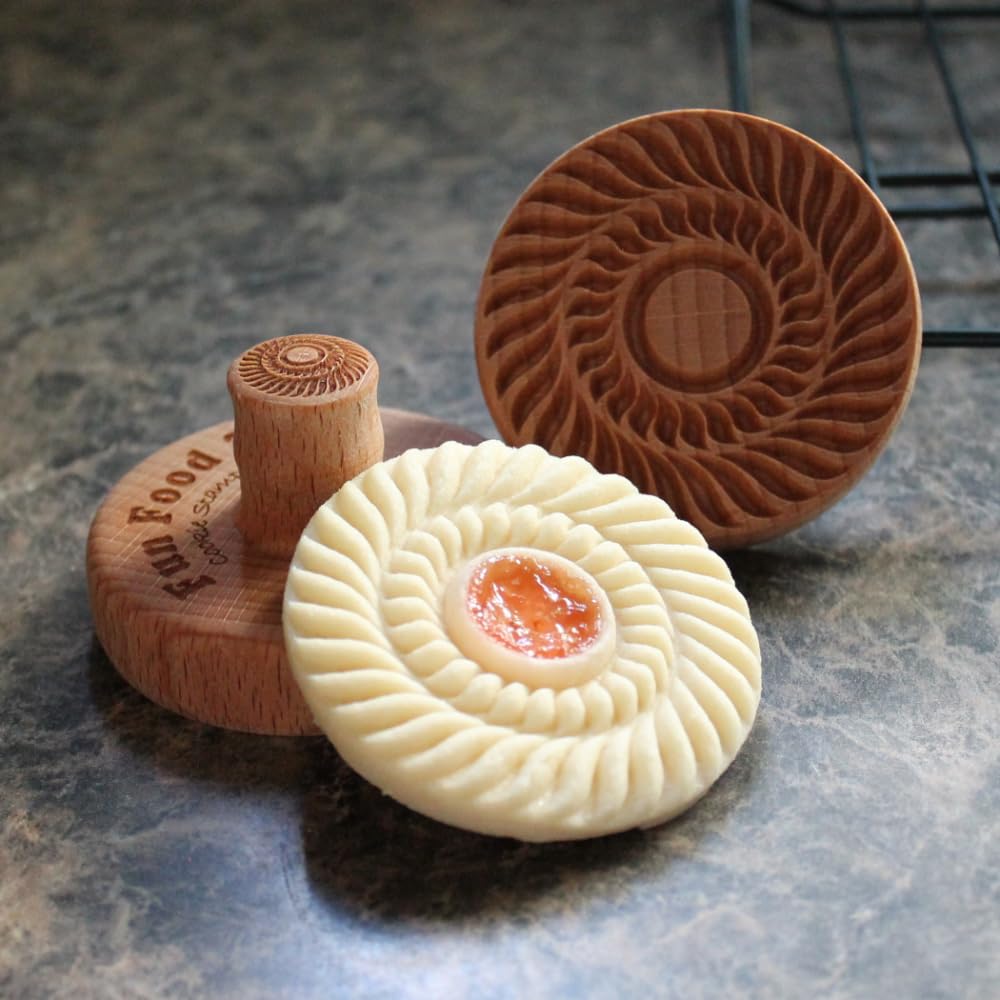 Sello de madera para galletas, 6,35 cm (Jelly Roll CS-085)