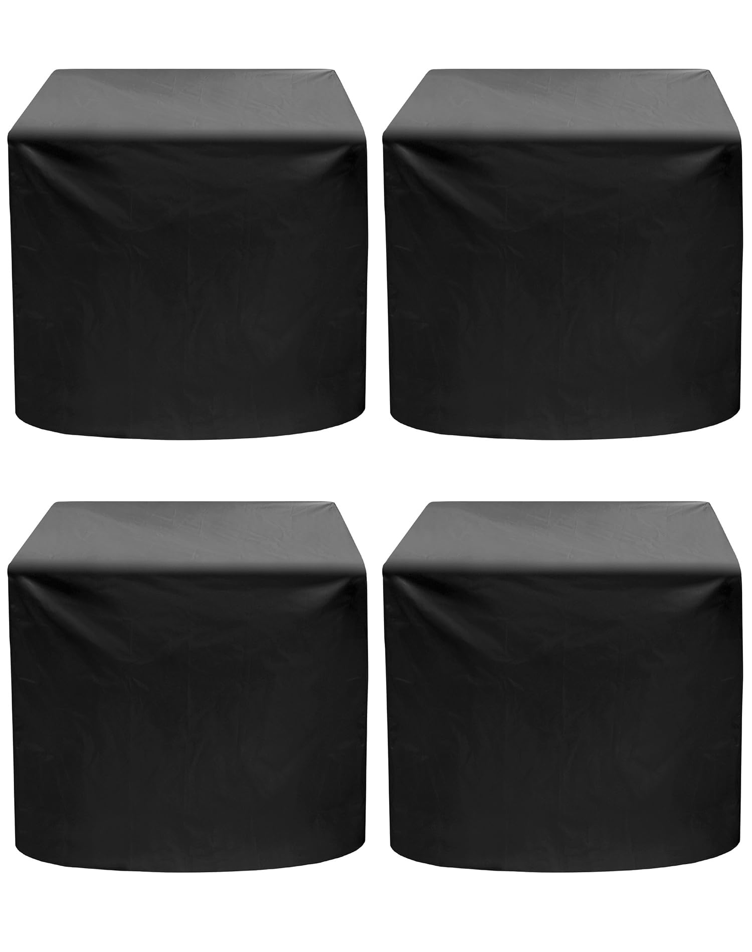 QWORK IBC - Funda para bolsa, paquete de 4 parasoles y capucha impermeable para bolsa de 275 galones y tanque de agua de jardín, color negro