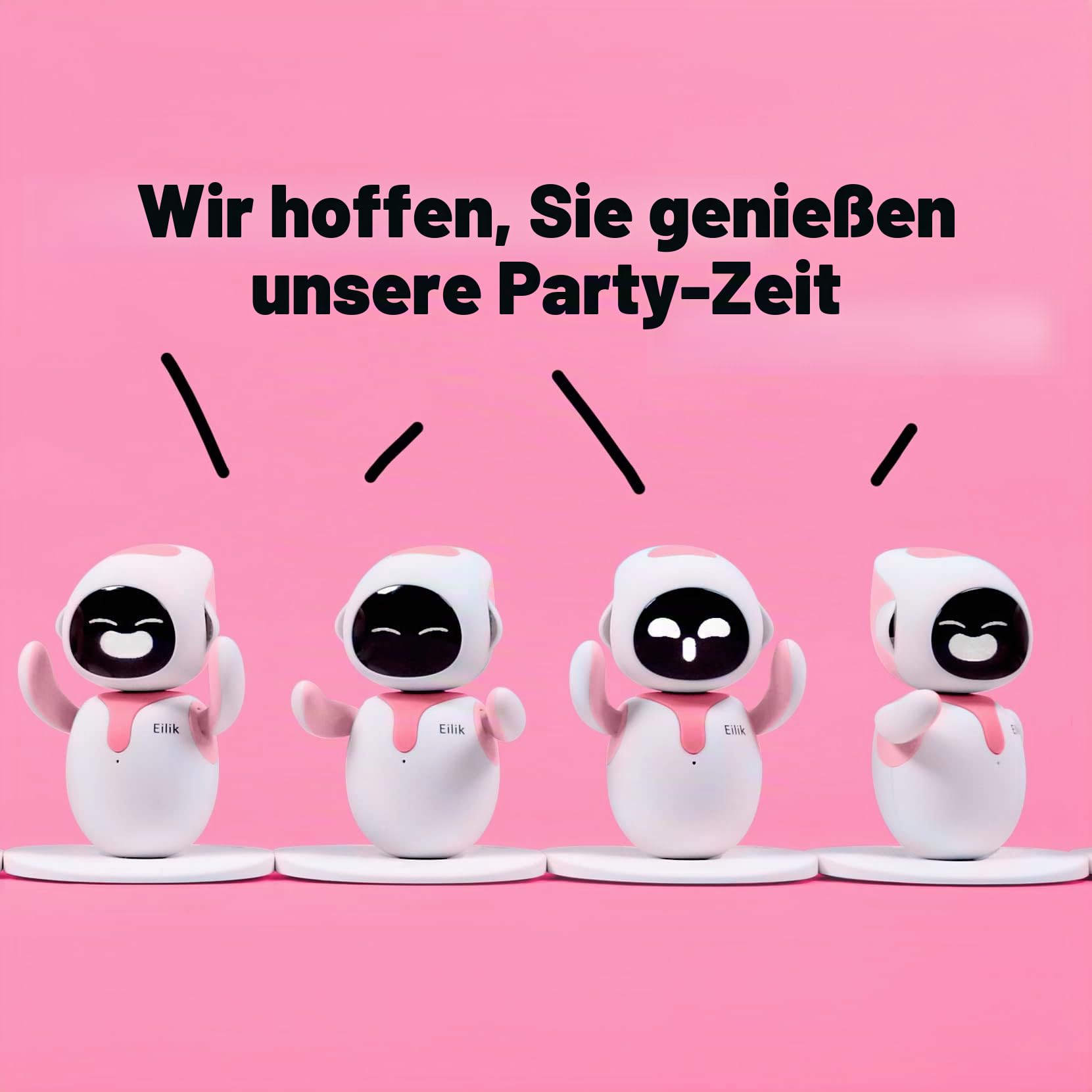 Eilik intelligenter Schreibtisch Roboter | für Kinder & Erwachsene, mit Emotionen Interaktionen und Animationen, Spielzeug Unterhaltung Begleiter Haustier Persönlicher Assistent, für mehr Spaß