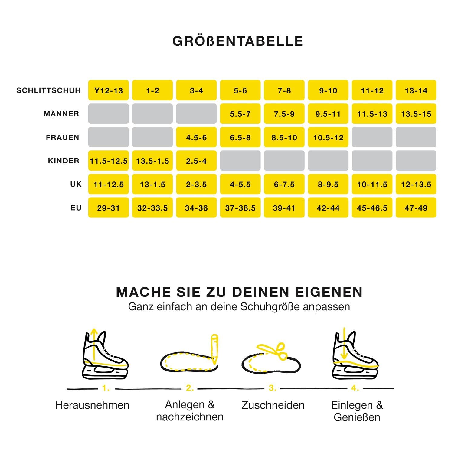 Superfeet Hockey Cushion Einlegesohlen - Schaumstoff - Einlagen für Schlittschuhe