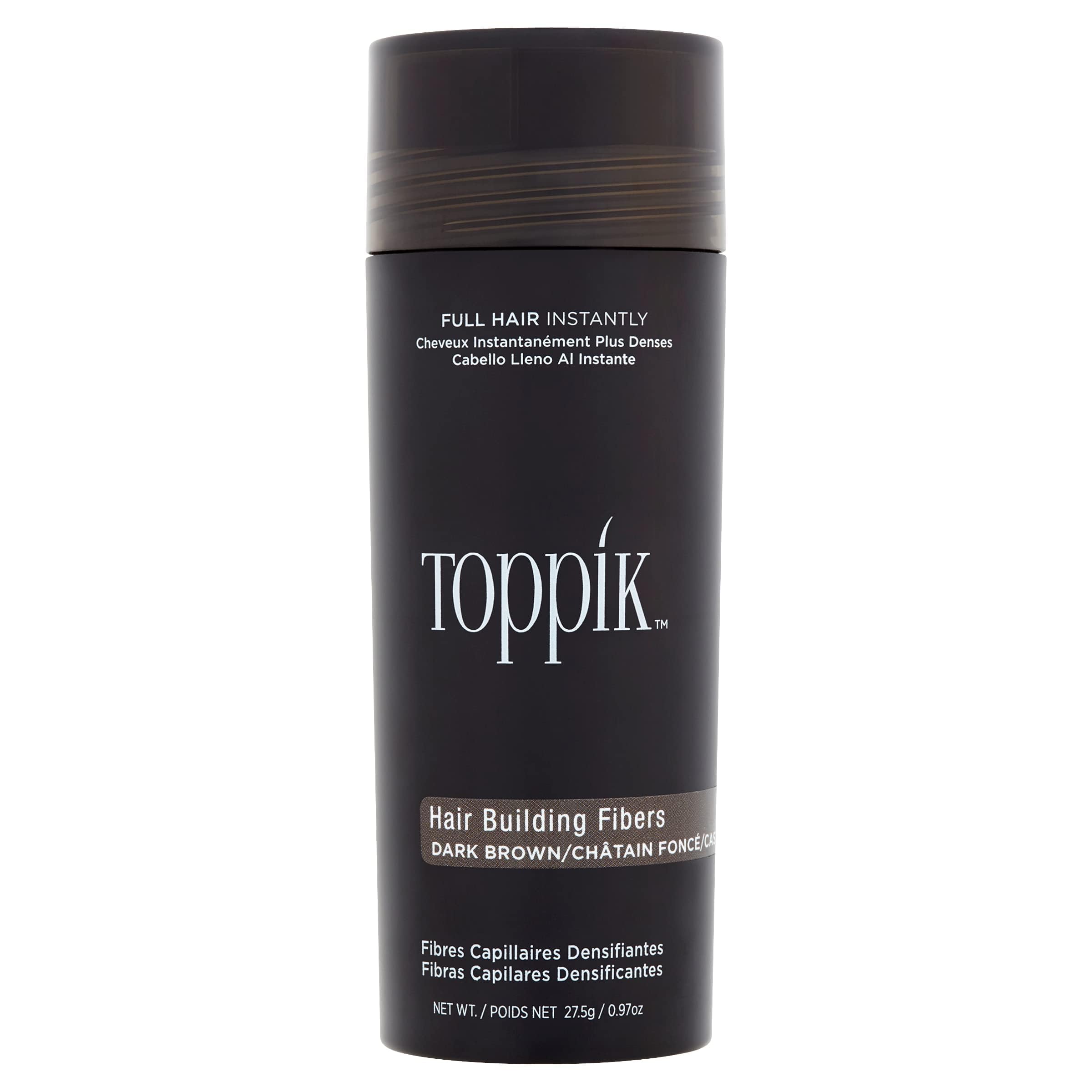 Toppik Hair Building Fibers with Premium Keratin Fibers Conceals Hair Thinning and Hair Loss for Fuller Looking Hair that Gives Completely Natural Look For Men and Women, 27.5 grams