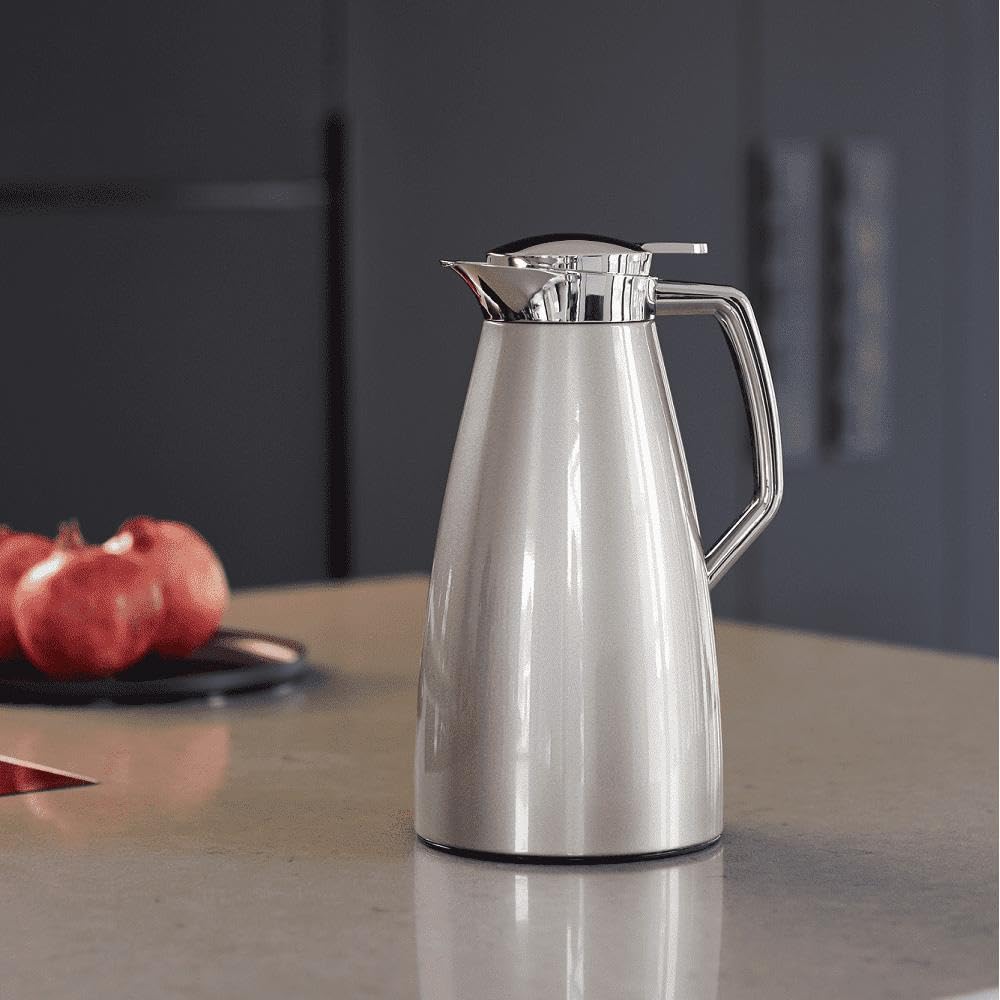 Emsa f4140100 Plaza Caraffa Termica, in plastica ABS, 1 litri, Argento
