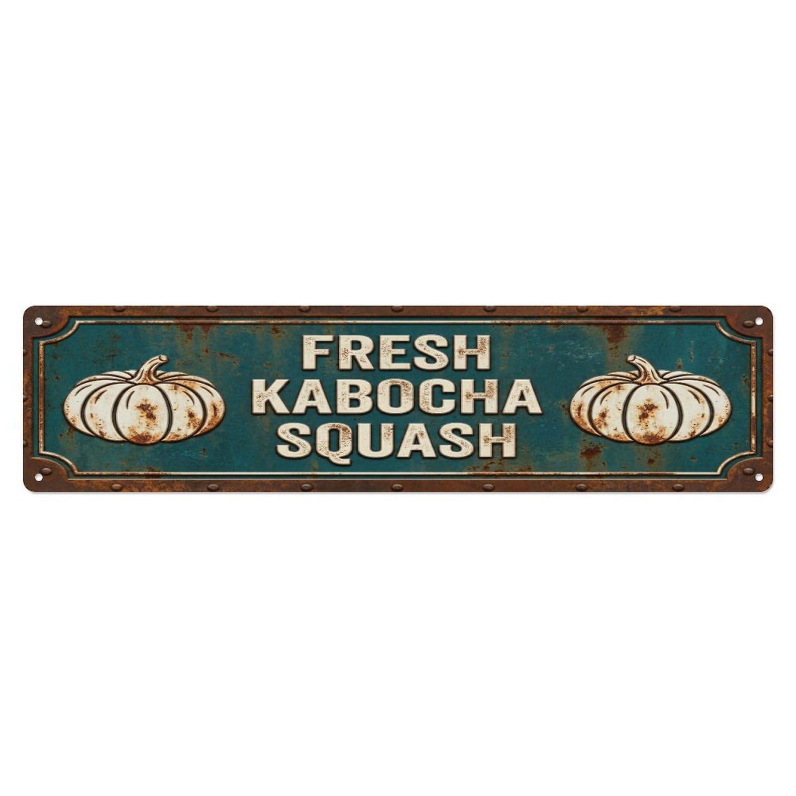 Metal Tin Sign FRESH KABOCHA SQUASH Vintage Squash Rustic Farmhouse