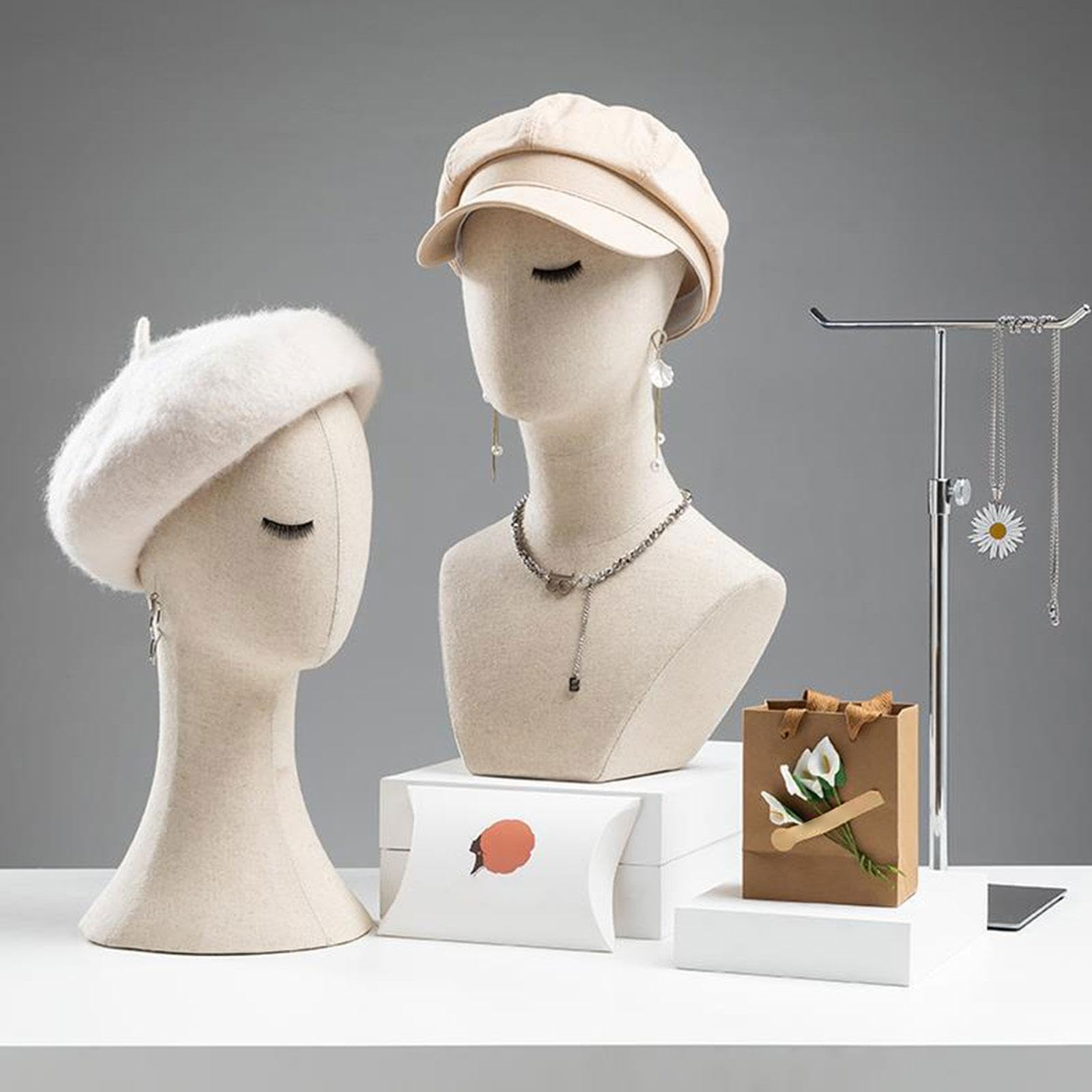 ATORSE™ Hat Wig Display Stand Headphones Rack Manikin Head For Scarves Hat Headphone Long Neck|Health & Beauty | Salon & Spa Equipment | Hair & Makeup Mannequins 1