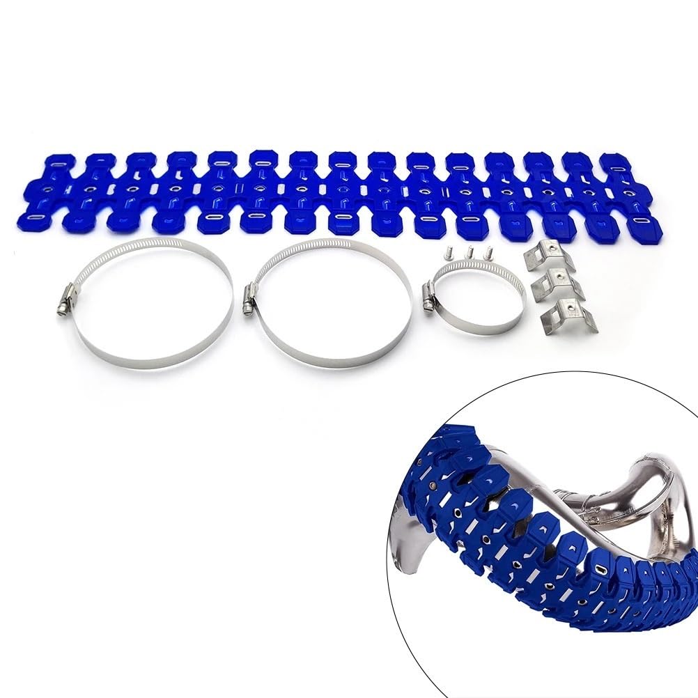 Marmitta Protezione Motocross Silenziatore Di Scarico Tubo Protezione Scudo Copertura Anti-scottatura Dissipatore Calore 3 Morsetto Per 2 Tempi ATV UTV Moto