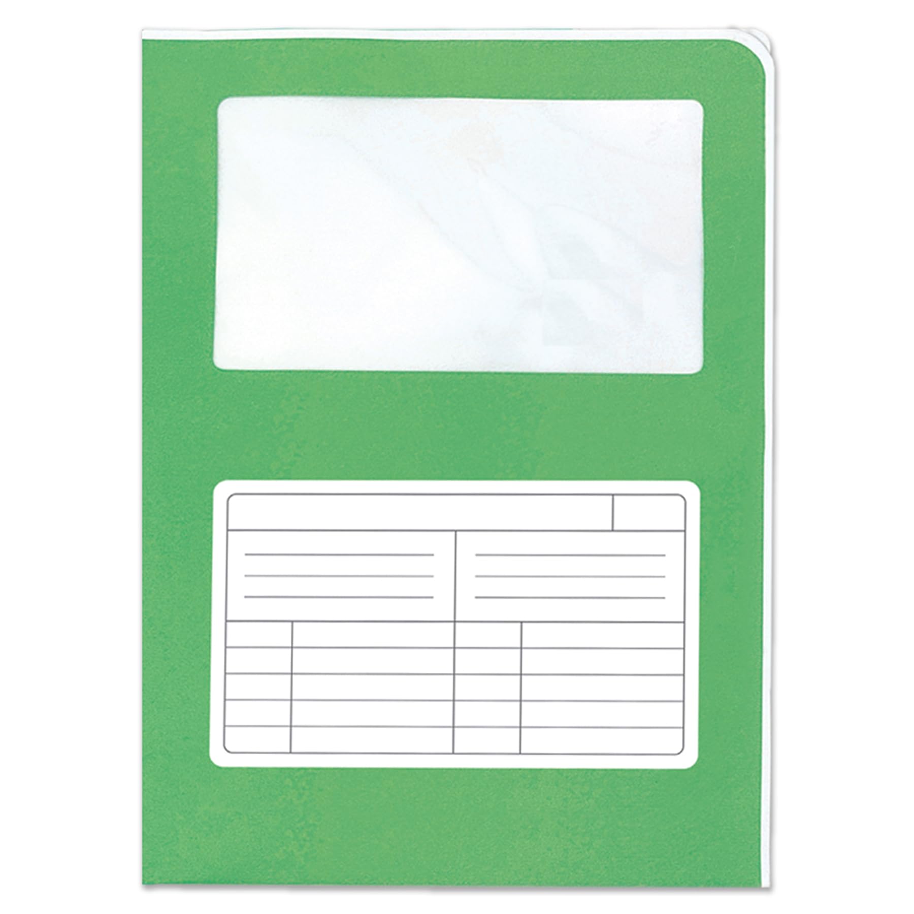 Blasetti Document Folders with Window – Sintex Chrome Green Jade Document Binder for Office, A4 Size, Pack of 50 Pieces, 120 g Single Use Paper, Open on Two Sides