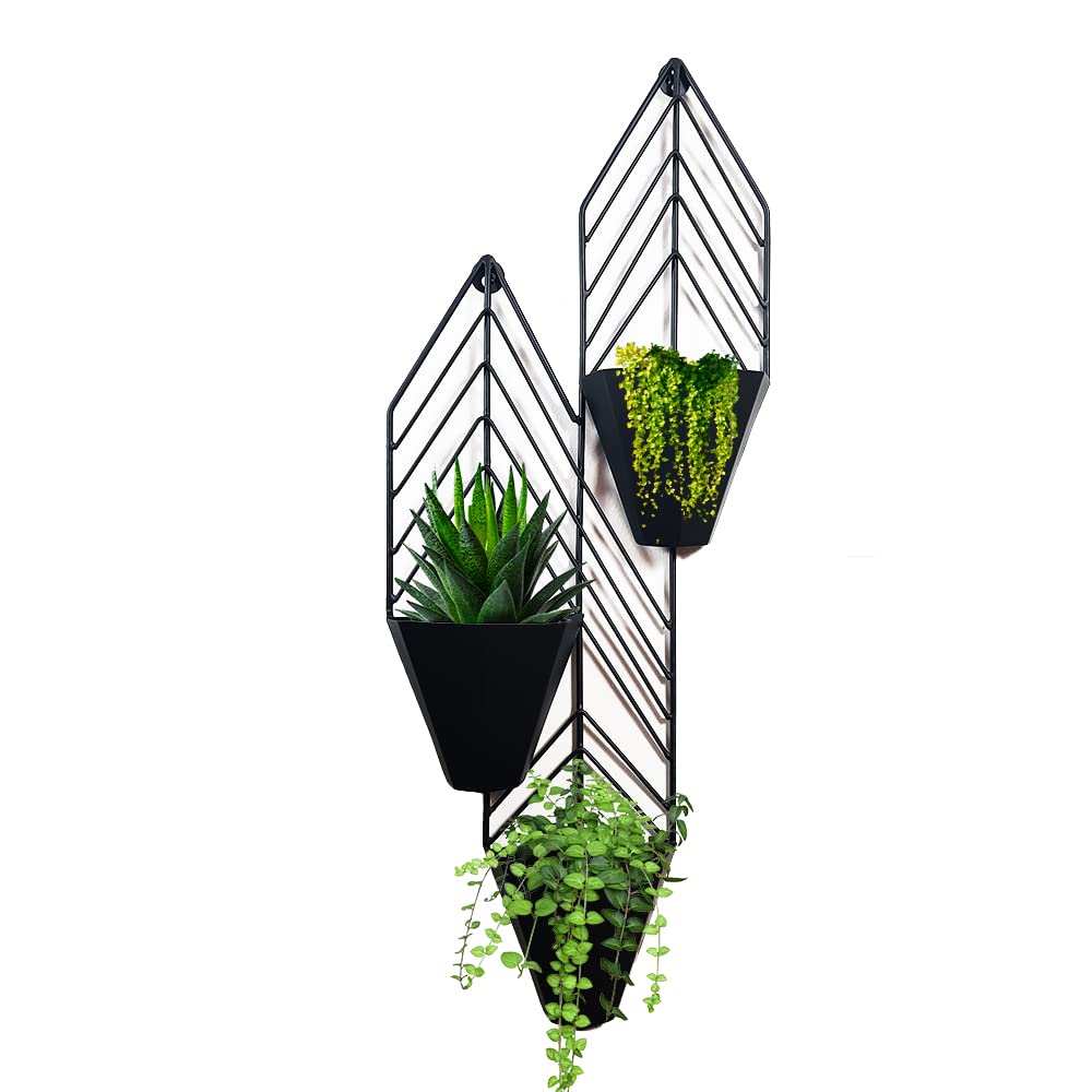 MORii® Wall Mounted Hanging Planter,3 Arrow- Black | 6 inch Pot | 12x29 inch Holder (Black, X-Large) (B09K3H82ZB) Amazon Price History, Amazon Price Tracker
