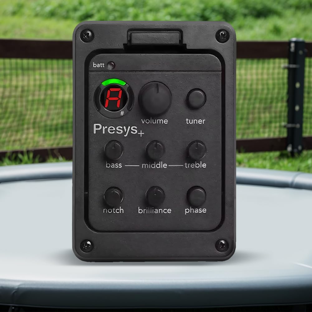 201 Classic Chitarra Acustica EQ Tuner Piezo Pickup Onboard Preamp System 4 Band per Fishman Presys+