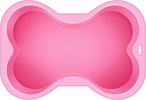Puppy Cake Molde de silicona en forma de hueso de perro (rosa)
