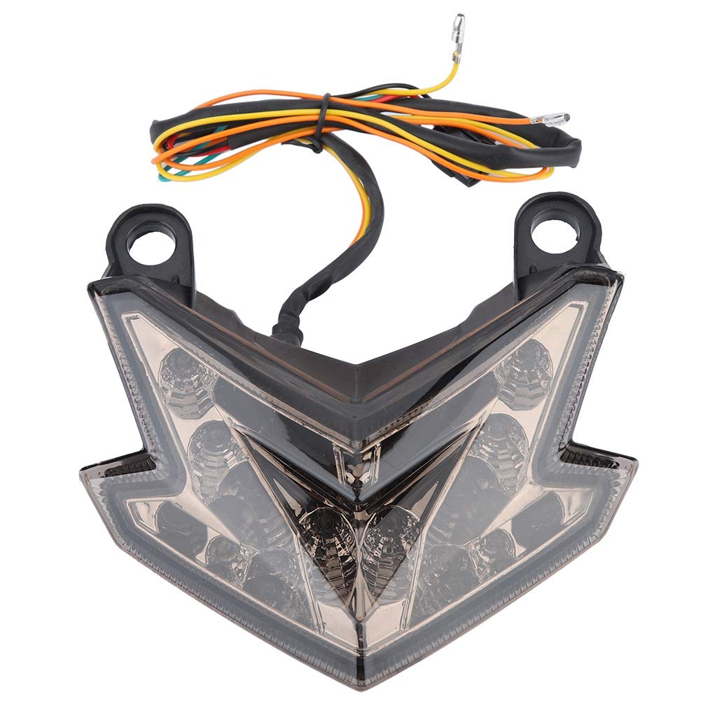 Yctze Luce di stop per motocicletta a LED, fanale posteriore per fanale posteriore per Z800 2013 2014(Nero)