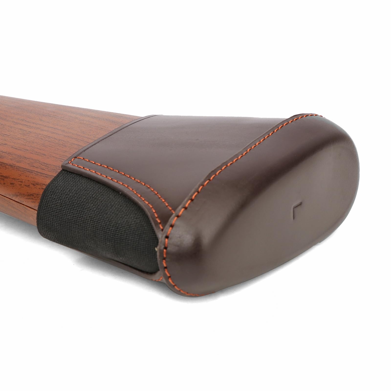 TOURBON Hunting Vintage Genuine Leather Shotgun Stock Adjustable Recoil Pad (Large Size)