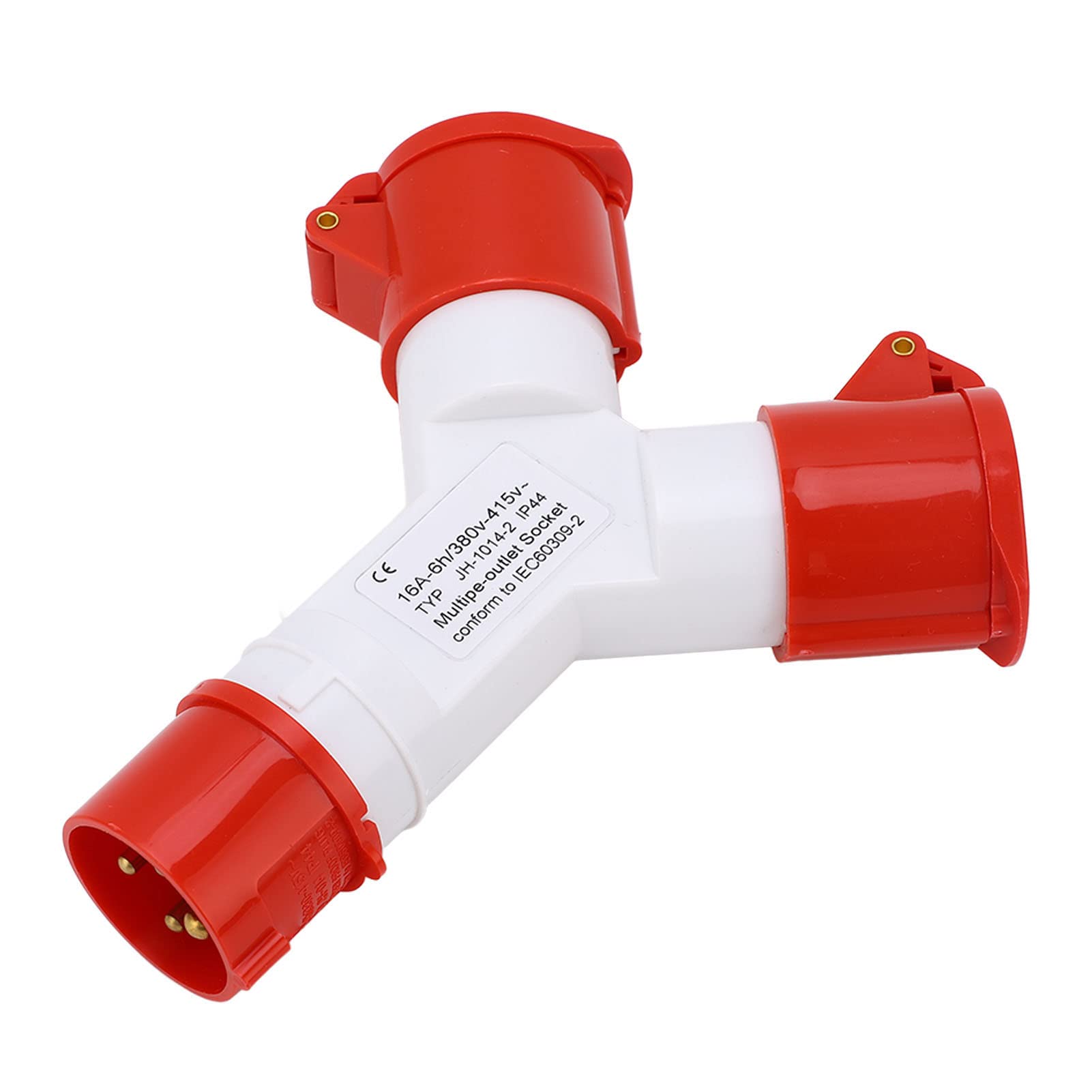 Sonew Spina industriale a Y 1 ingresso 2 uscite, presa aeronautica con spina industriale Y a 4 fili 380‑415 V 16 A