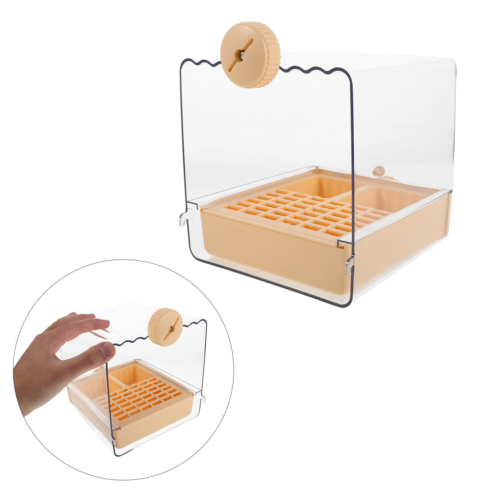 BESTonZON Bagnetto per Pappagalli in Plastica Mangiatoia per Uccelli Ciotola per Bagno per Uccelli da Esterno da Esterno Posizionamento Flessibile Facile da Pulire