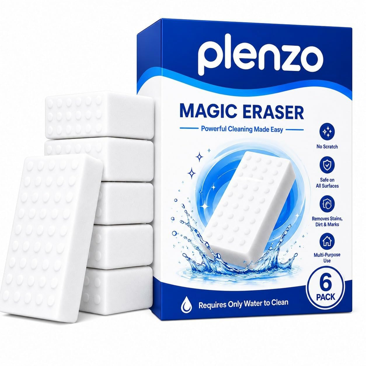 Magic Eraser Sponge Multi Surface Cleaning Pad No Scratch Scrub Sponge Wipe 6-image-9