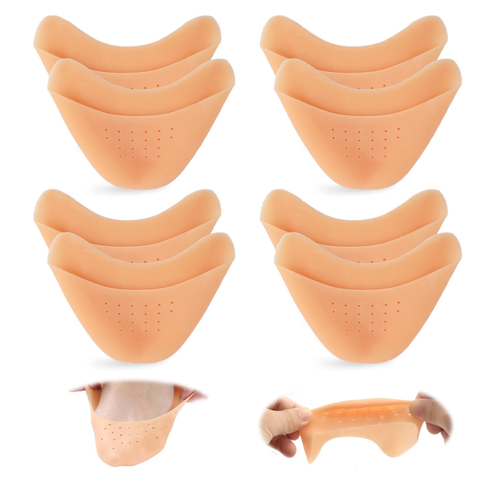 CEYAZYE 8 Pcs Silicone Toe Protectors for Women Blister, Reusable