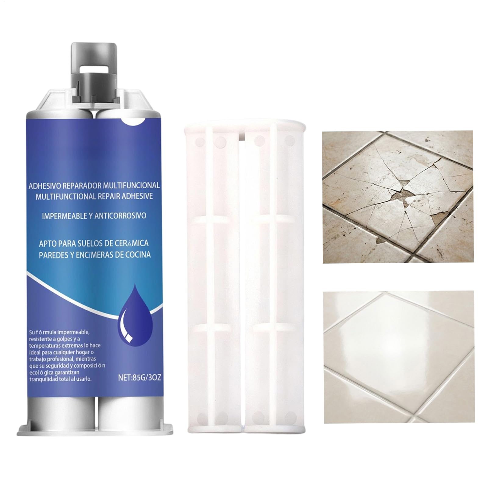 Tile Glue,Versatile Heavy Duty Waterproof Tile Repair Adhesive,Ceramic Repair Construction Glue | for Ceramics Glass Metal Concrete Home Bathroom Bedroom