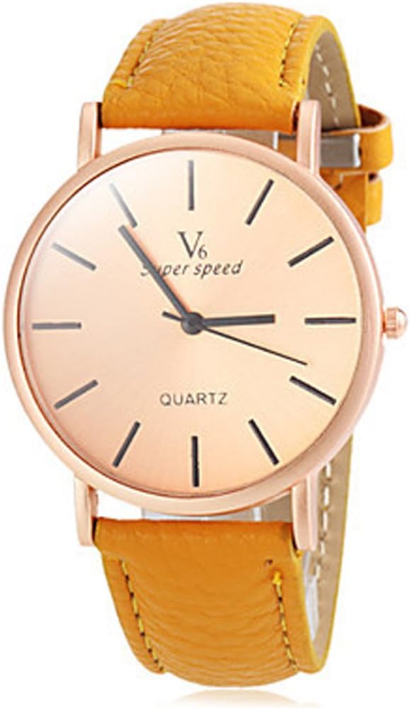 Unisex Less is More Simple Style Bronze Round Wrist Watch