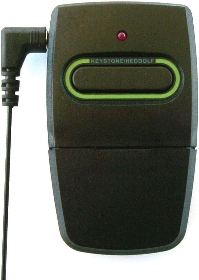 Heddolf EX220-1KB by Keystone Long Range Up to 1,500 ft. 1-Button Visor 10 Code Switch Gate Opener Remote On 433MHz.