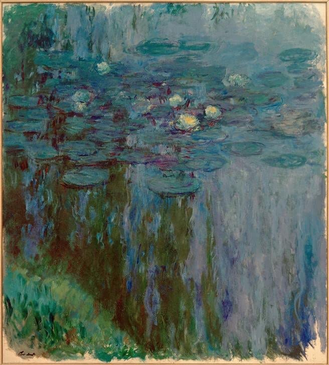 Poster image impression sur toile Claude Monet Nymphéas décoration murale 60x90