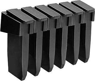 Boosteady ABS 6 Standard Double Stack Mag Rack Wall Mount, Wall Magazine Display, Detachable Wall Mags Storage Organization System, Precision Fit Glock 17, 19, 26, 31, 32, 33, 34 Mags