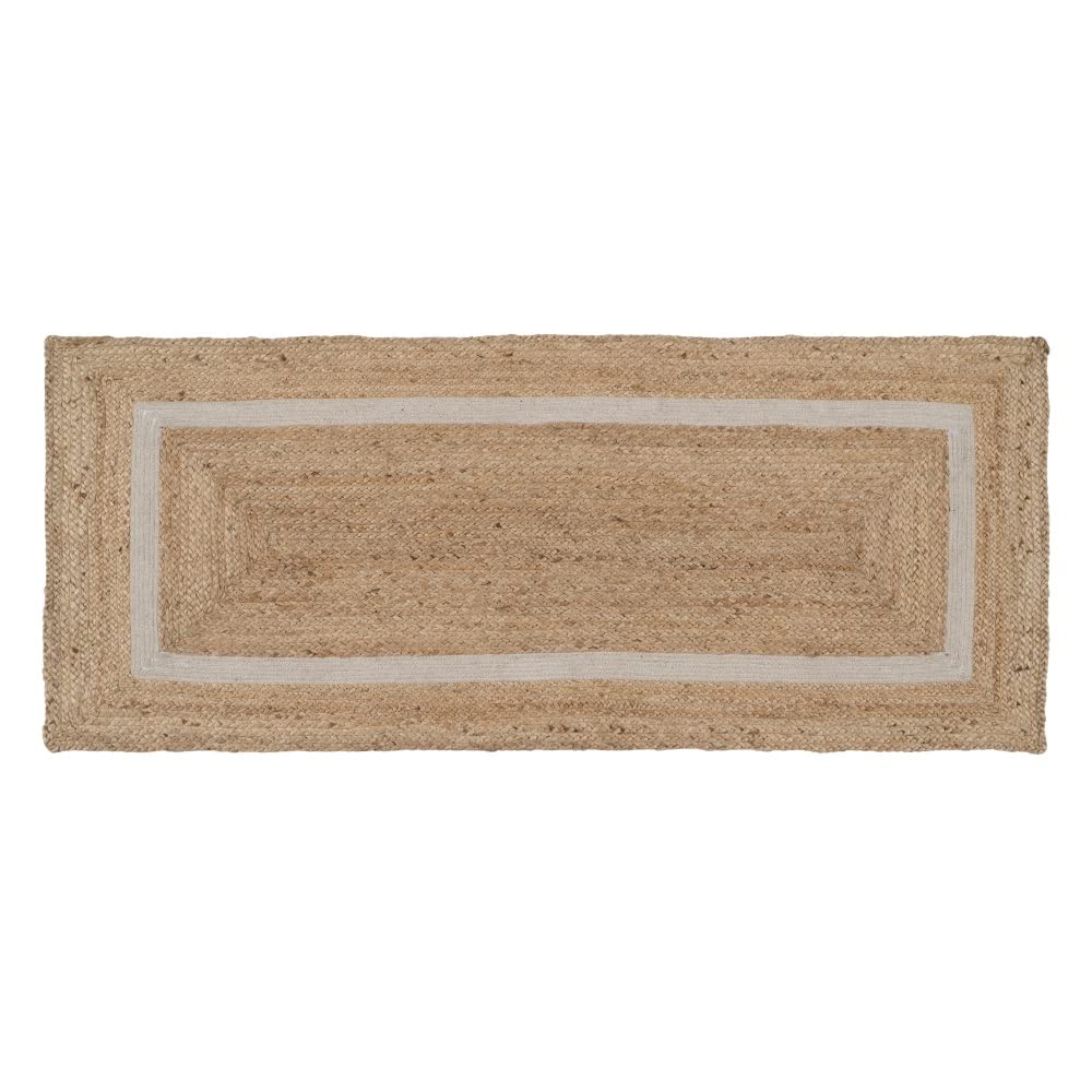 Tapis tressé en jute naturelle 170x70 cm LOLAhome tapis de couloir