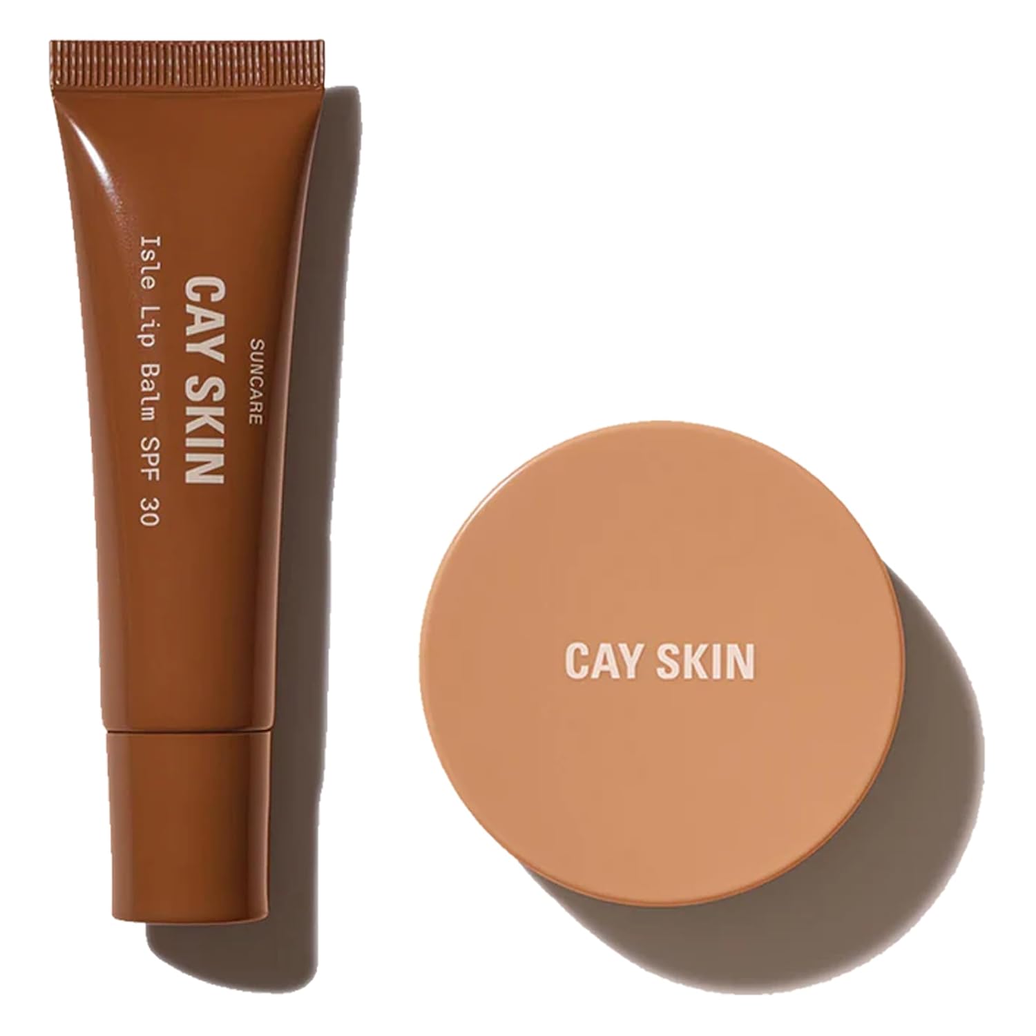 Cay Skin Isle Lip Balm SPF 30 & Deepwater Nourishing Lip Mask – Hydrating, High-Shine Clear Lip Gloss .35 oz & Sleeping Mask for Overnight Repair .7 oz – Vanilla Brown Sugar Flavor
