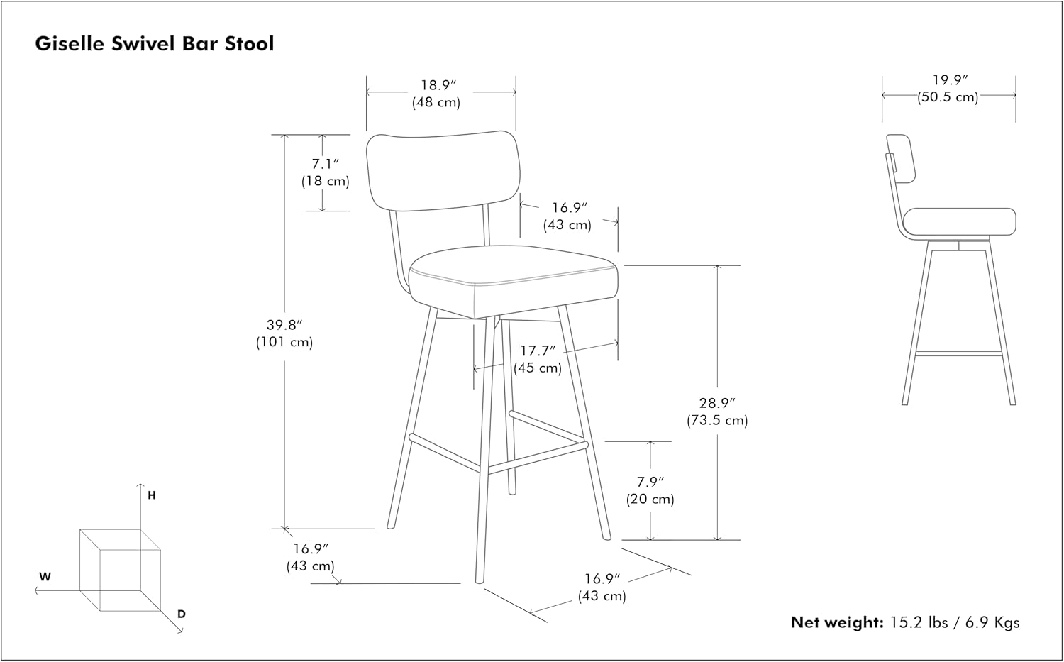 Natural Linen and Metal Swivel Bar Stool Set