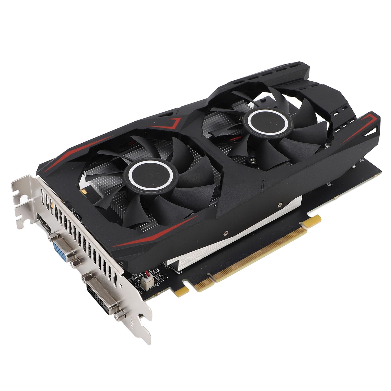 Gedourain Scheda Grafica per Giochi Doppie Ventole di Raffreddamento GDDR5 da 6 GB per PC Uscita 4K Adatta per CAD CAM 3D, Editing Video