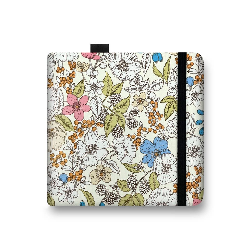 5x5 Handy Portable Handmade Cloth Fabric Hardcover Sewing Binding Travel Watercolor Sketchbooks Watercolor Paper 140LB/300gsm 20Sheets/40Pages Journal Mixed Media Pad Notebook White Loquat