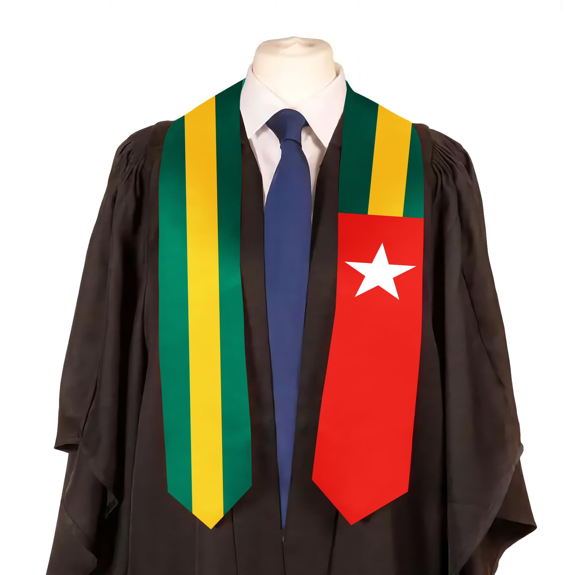 Togo Flag Graduation Stole Satin Stole Scarf for Study Aboard International Students 72