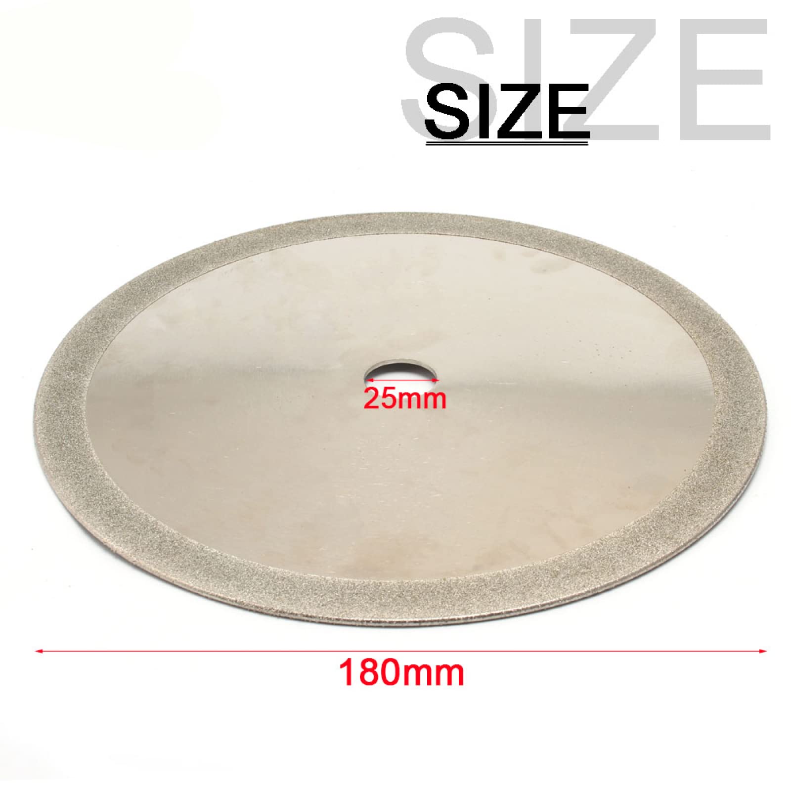 Diamentowa tarcza szlifierska do szlifierek, 125/150/180mm Dwustronna tarcza diamentowa do cięcia szkła do narzędzi Akcesoria do szlifowania płytek ceramicznych, jadeitu, agatu(180mmx20mm)