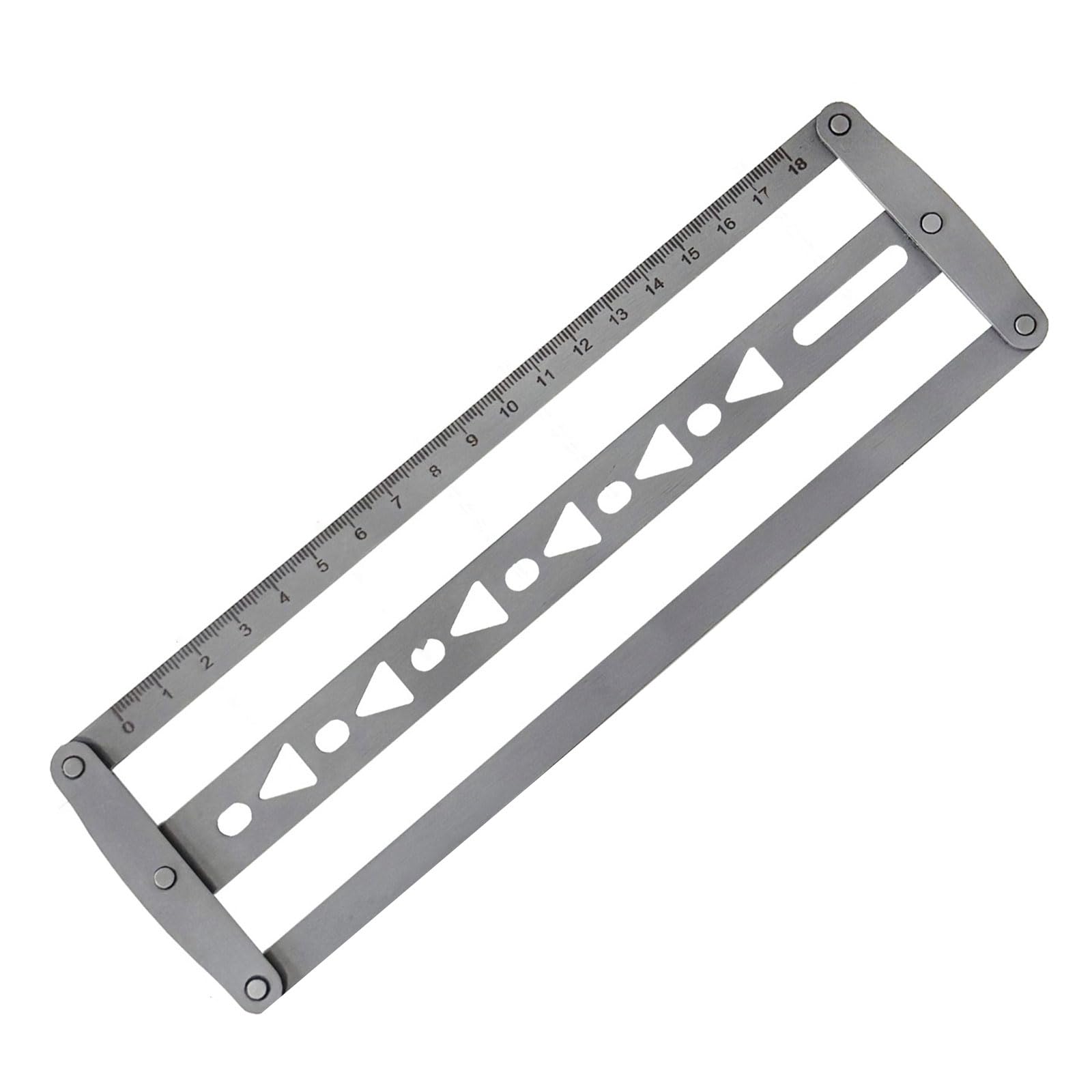 Gabarit de perforation pour ceinture en cuir - Outil de positionnement des trous en acier inoxydable - Règle avec marquage d'échelle - Guide de trou en acier inoxydable