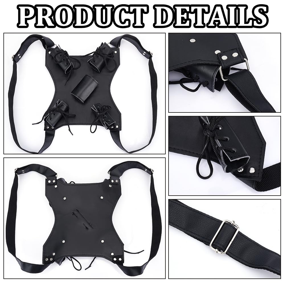 NBEADS Borse per Spade, Borsa per Spada In Pelle PU Da 27.2x24 cm con Lega In Vita Fodero per Scherma Custodia per Spada Custodia per Spada per Samurai Costume Cosplay Festa di Halloween, Nero