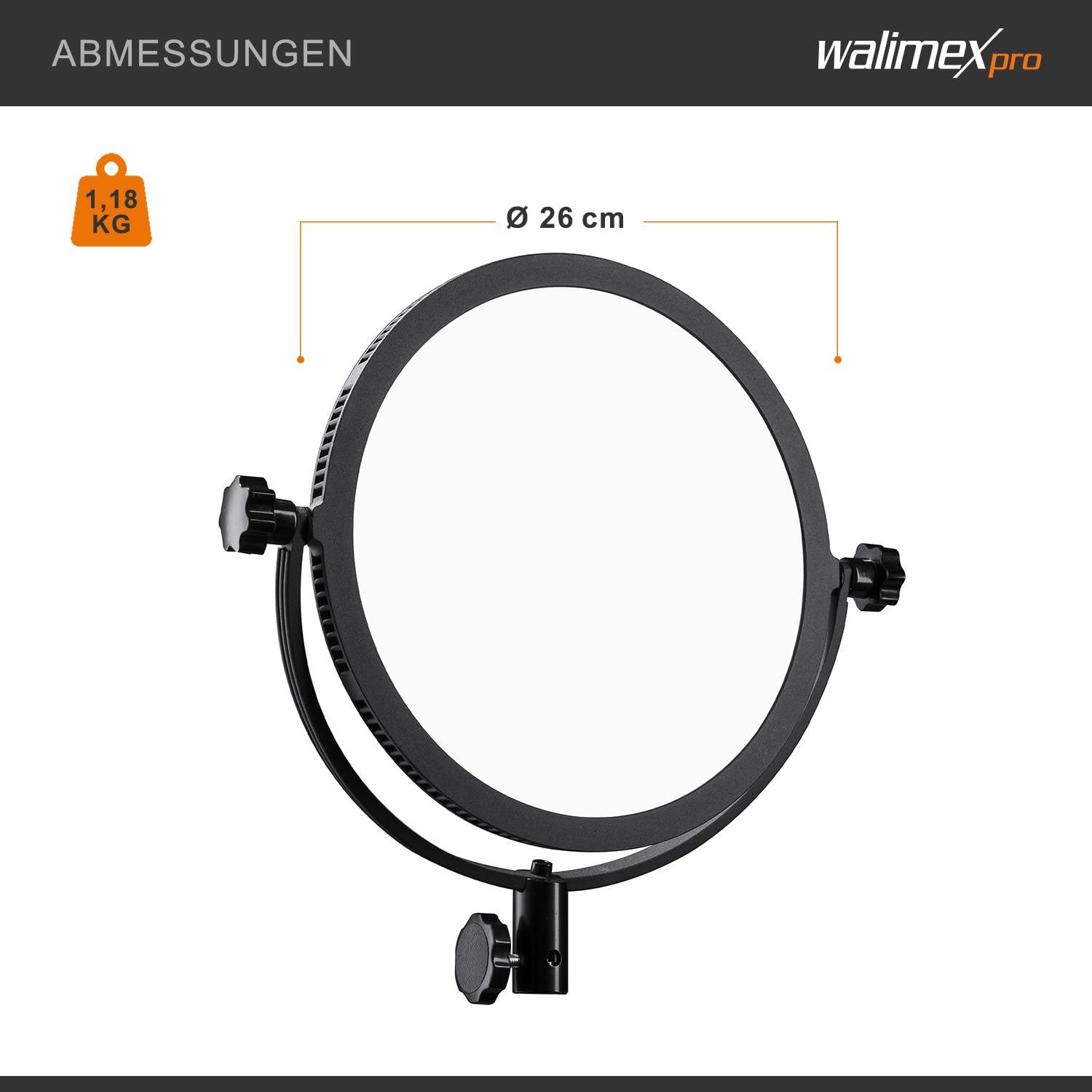 Walimex pro Newcomer 300 II Studioblitz, LED Studiolicht mit Funk, Studiolampe 300 W mit hoher Lichtleistung, Studio Blitz mit Überhitzungsschutz ideal für Fotostudio