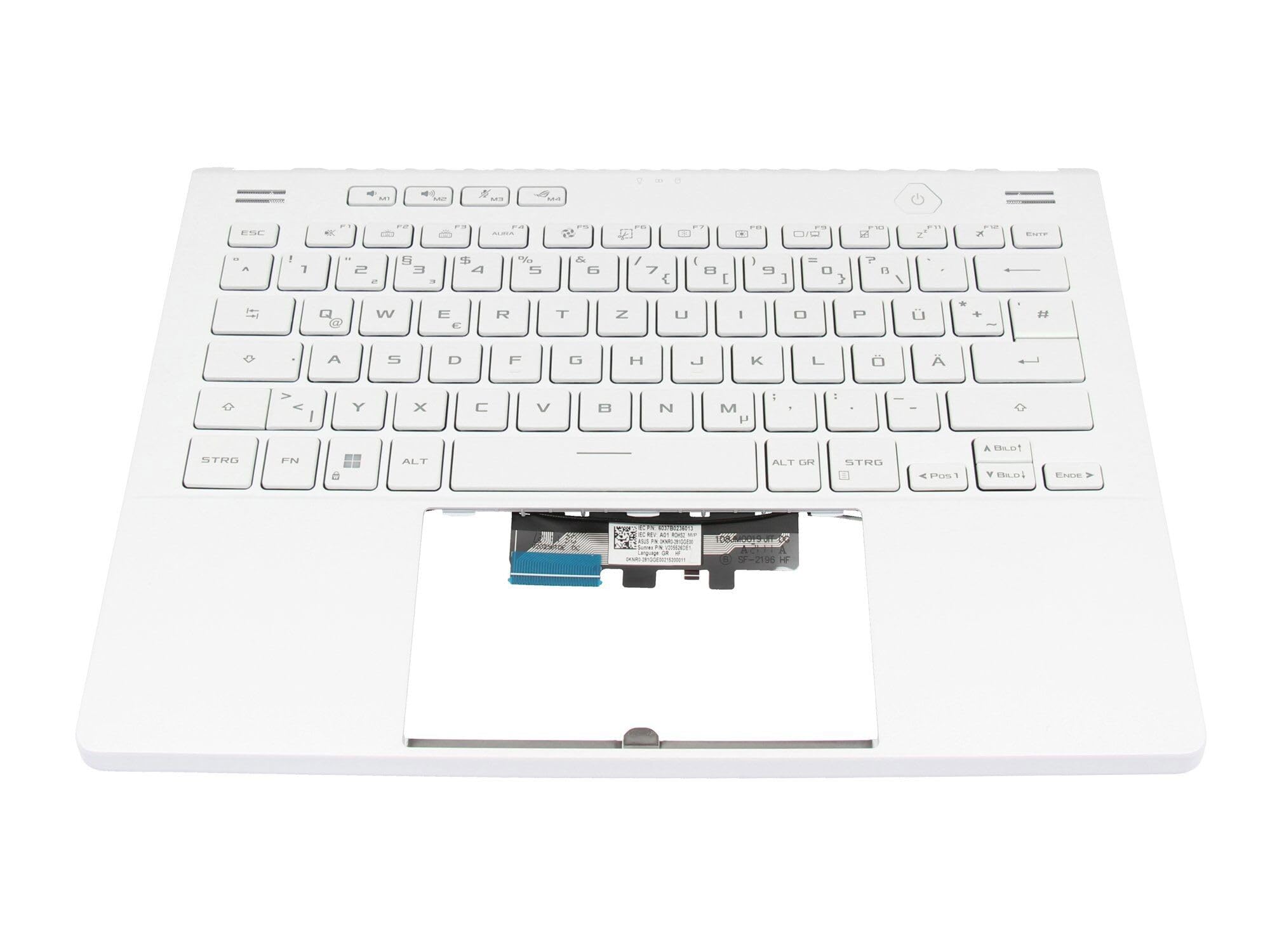 ASUS 90NR09U1-R31GE0 Original Tastatur inkl. Topcase DE (deutsch) weiß ONE Zone RGB