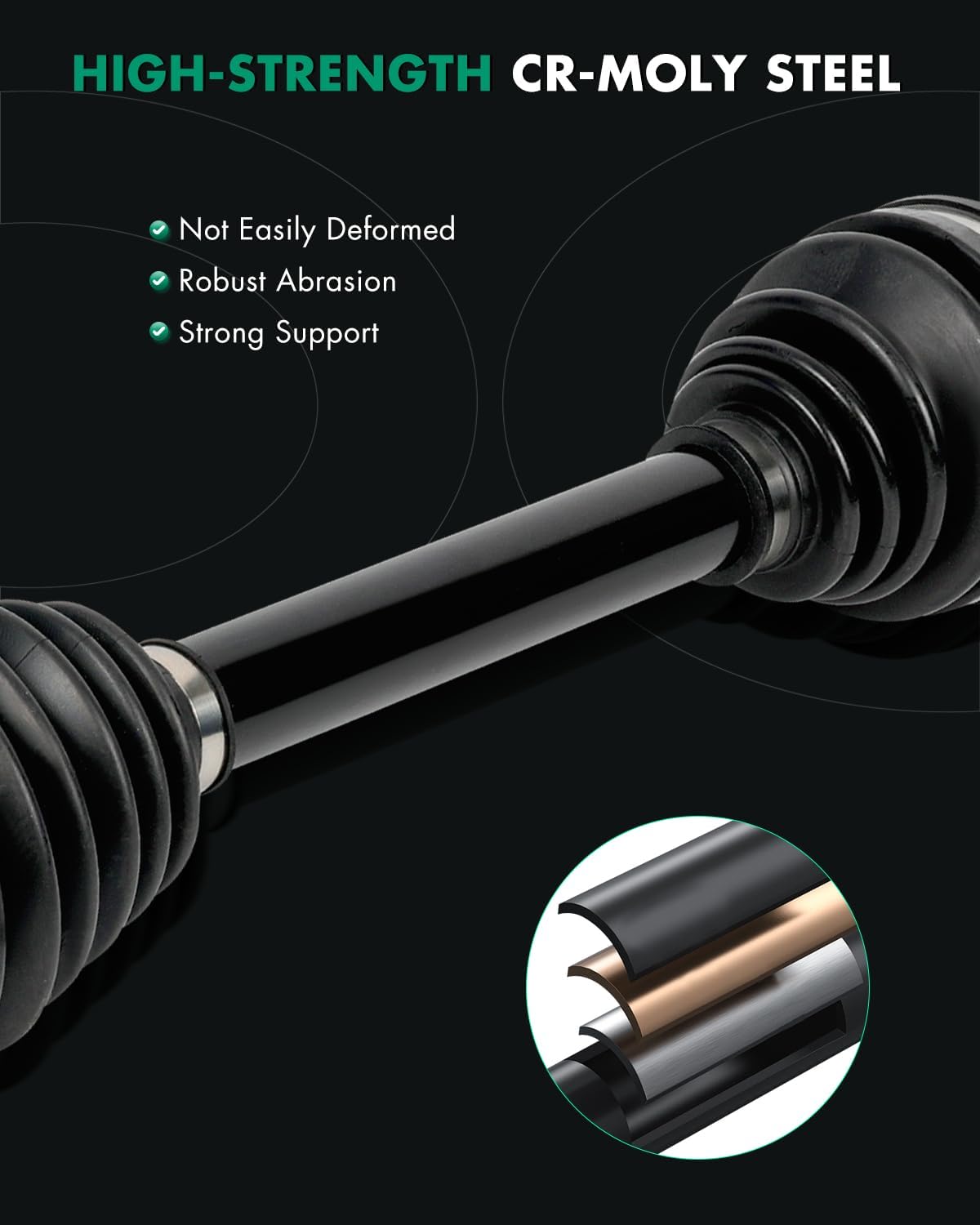 CV Axle Shaft Assembly Front Left Fit For Ford Edge 2.0L 2015-2018 FD8312, F2G33B437AC, NCV11126, TX876 FWD