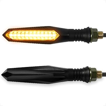 evermotor LED Indicator Motorcycle 12 V, E-Approved, Pack of 2 | IP67 Waterproof Cable Length 300mm Motorcycle Scooter