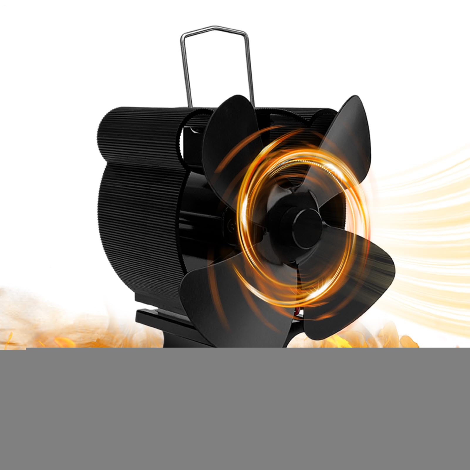 Ventilatore per stufa a legna Ventola termica termoelettrica | Ventilatore per stufa a legna alimentato a calore, con copertura protettiva, per stufe a legna,