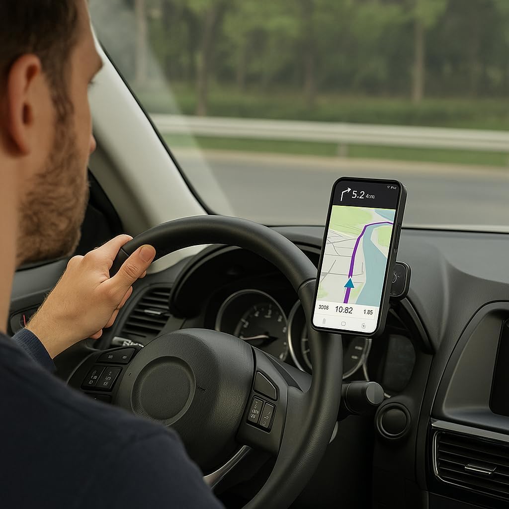 GC GLOBALCOMMERCE Magnetic Universal Car Mount with 360° Ball Joint | Holder Compatible with Smartphones image 4