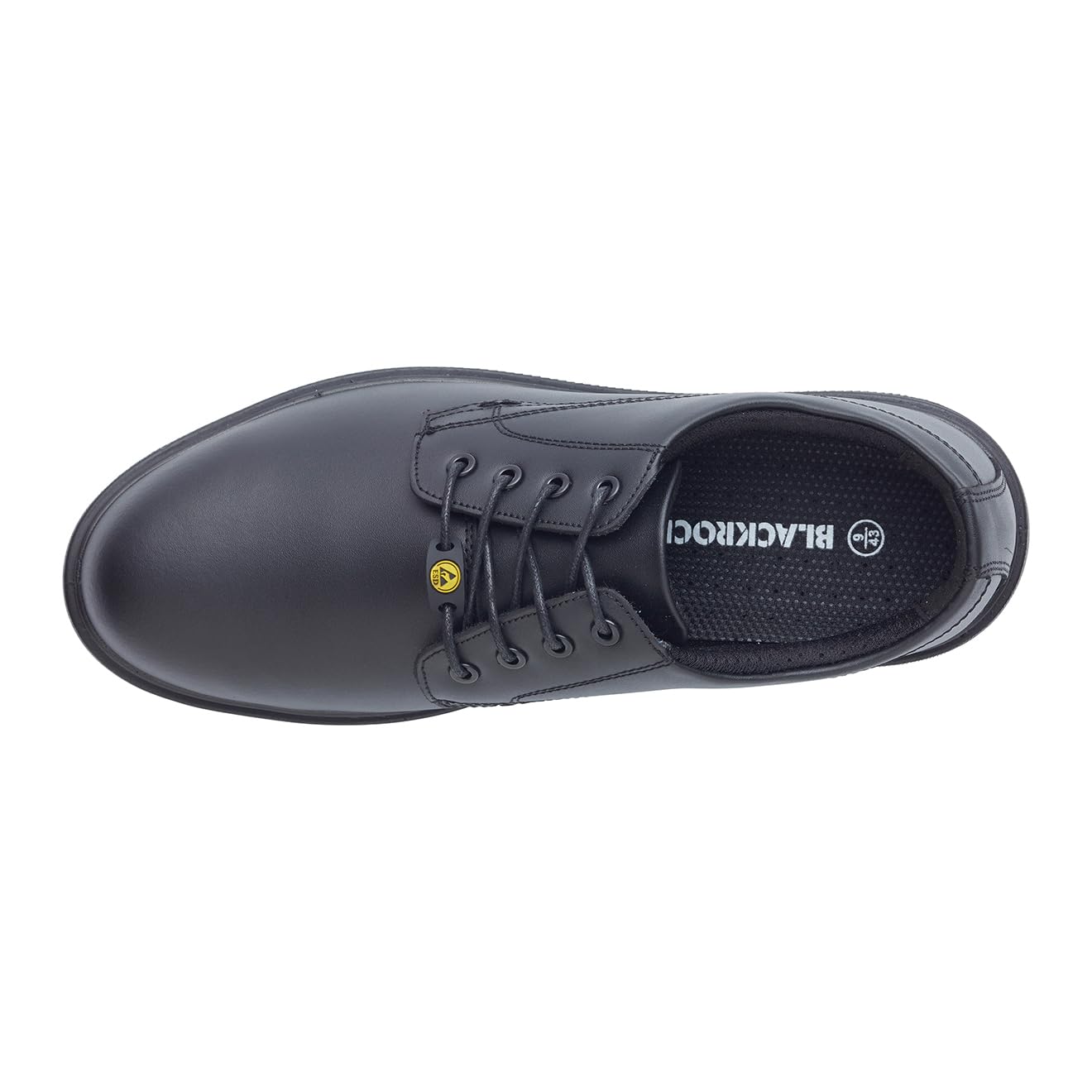 Blackrock ESD Oxford Zapatos Seguridad, Composite, Negro, Puntera Sin Metal, Cuero, Oficina - UK 8/EU 42
