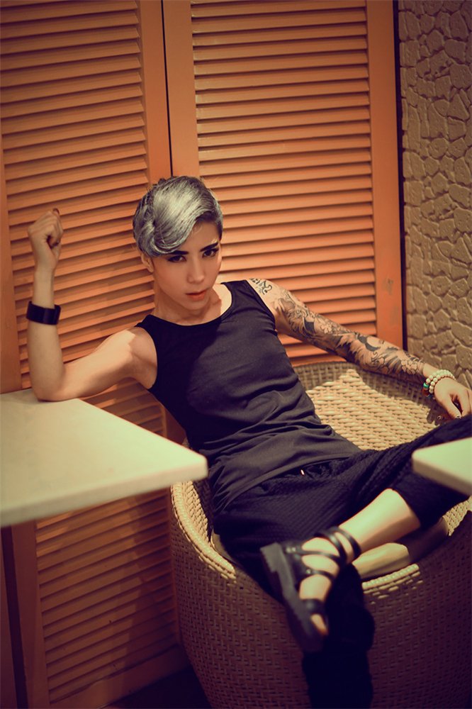 BaronHong Elastyczny bandaż na klatkę piersiową, kamizelka, tank top dla lesbijek Tomboy