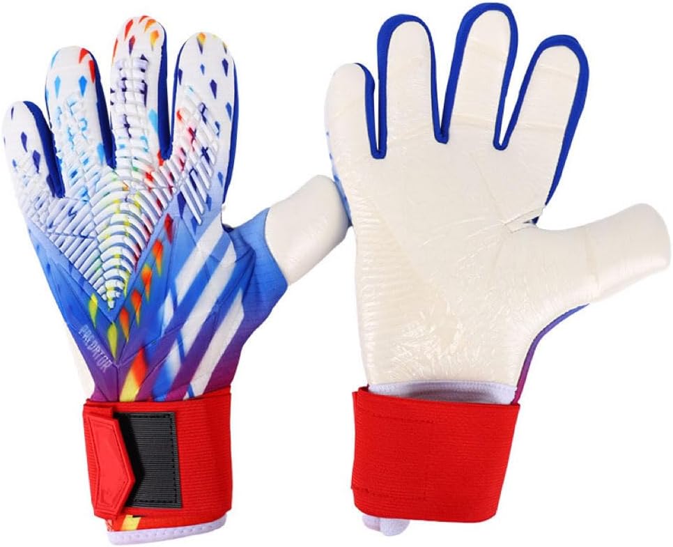 PLbSe Histarstore5 Soccer Goalkeeper Gloves Goalie Training Gloves Strong Grip Anti-Slip and Breathable for Adults and Children (World Cup Style,7)