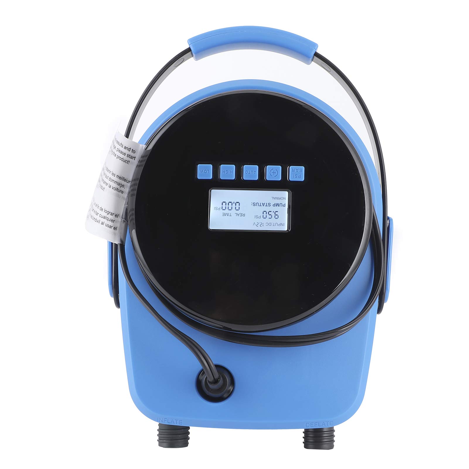 Cocoarm Elektryczna Pompka Powietrza, Pompa Powietrza ABS, Dwustopniowy Wyświetlacz LCD 20PSI, Automatyczne Zatrzymanie dla Desek Wiosłowych i Pontonów, Wtyczka Samochodowa 12 V DC, Szybka Inflacja